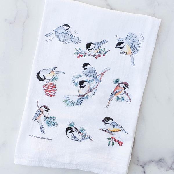 Chickadees Flour Sack Towel